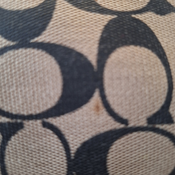 Coach Black and Tan Signature Tote - Picture 2 of 8